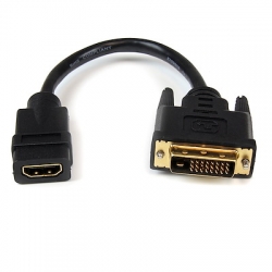 STARTECH.COM 0.2M HDMI TO DVI-D ADAPTER CABLE, F TO M, BLACK, LTW HDDVIFM8IN