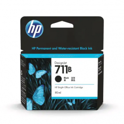 HP 711B 80ML MATTE BLACK INK CARTRIDGE - T100 / T120 / T125 / T130 / T520 / T530 3WX01A