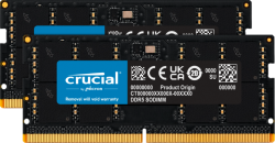 CRUCIAL 64GB KIT (2X32GB) DDR5 NOTEBOOK MEMORY, PC5-38400, 4800MHz, CL40, 1.1v, LIFE WTY [CT2K32G48C40S5]