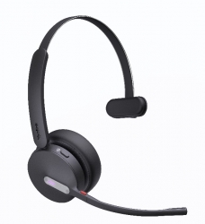 Yealink WH64 Hybrid Mono Uc Dect Wireless Headset, Dect & Bluetooth Hybrid Wireless Technology, 3-Mic Noise Cancellation,UC Certified, Dongle WDD60 WH64-M-UC