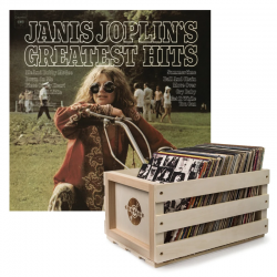 Crosley Record Storage Crate Janis Joplin Janis Joplins Greatest Hits Vinyl Album Bundle SM-19075819581-B