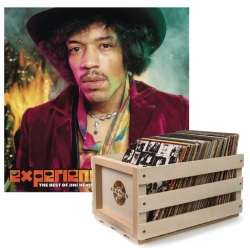 Sony Music Crosley Record Storage Crate The Jimi Hendrix Experience Eperience Hendrix: The Best of Jimi Hendrix Vinyl Album Bundle SM-88985447871-B