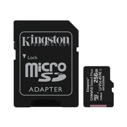 Kingston 256GB MICROSDXC CANVAS SELECT 100R A1 C10 CARD + SD ADAPTER SDCS2/256GB