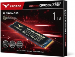 TEAMGROUP T-Force CARDEA Zero Z440 1TB DRAM SLC Cache, 3D TLC NAND, NVMe PCIe Gen4 M.2 2280 Gaming SSD Read/Write 5,000/4,400 MB/s TM8FP7001T0C311