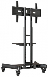Atdec mobile TV Cart Black - AD-TVC-45 - Supports Up to 65" & 45kg - Adjustable height AD-TVC-45