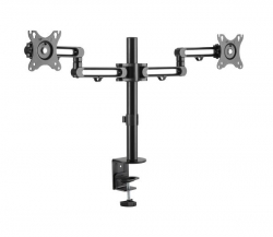 Easilift Dual Monitor Desk Mount with Articulating Arm - Fits most 17-32inch Monitors ELDD1732