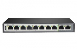 D-link 10-Port Gigabit PoE Switch with 8 Long Reach PoE Ports and 2 Uplink Ports DGS-F1010P-E