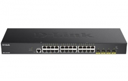 D-Link 28-Port Gigabit Smart Managed Switch with 24 RJ45 and 4 SFP+ 10G Ports (DGS-1250-28X)