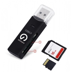 Shintaro USB 3.0 SD Card reader - Supports Micro SD and SD card SHSDCRU3