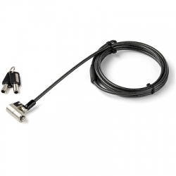 STARTECH.COM 2M 3-IN-1 UNVIVERSAL LAPTOP CABLE LOCK, K-SLOT/ NANO/ WEDGE SLOT, KEYS, 2YR LTULOCKKEY