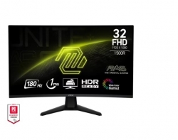 MSI MAG 32C631.5inch 180Hz FHD VA Curved Gaming Monitor, 1920x1080, 16:9, 1ms MPRT, 3000:1 Contrast, 250 Nits, 1x DP 1.2a, 2x HDMI 2.0b, Adaptive Sync, AI Vision, Console Mode, Curved 1500R, Tilt, VESA 100x100mm