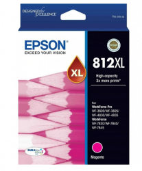 Epson 812XL - High Capacity Capacity DURABrite Ultra - Magenta Ink Cartridge C13T05E392