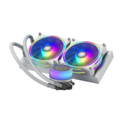 Cooler Master: MasterLiquid ML240 Illusion White Edition, 240mm Radiator, 2x 120mm ARGB PWM Fans, 277x119.6x27.2mm, White Colour, Support: Intel LGA1700, LGA1200, LGA115x, LGA20xx*, AMD AM4, AM3, AM2, FM2, FM1 MasterLiquid ML240 Illusion White Edition