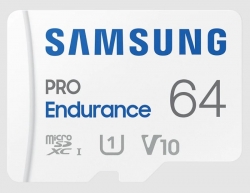 SAMSUNG (PRO ENDURANCE) 64GB MICRO SDXC w/ADAPTER, CL10, 100R/30W MB/s, 5YR WTY MB-MJ64KA/APC