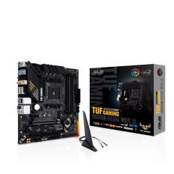 ASUS AMD B550M TUF GAMING B550M-PLUS WIFI II mATX Motherboard, 4x DDR4 128GB, 2x PCI-E x16, 1x PCI-E x1, 2x M.2, 4x SATA, WiFi 6, 1x USB-C, 5x USB 3.2 (TUF GAMING B550M-PLUS WIFI II)