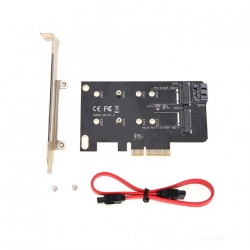 Simplecom EC412 Dual M.2 (B Key and M Key) to PCI-E x4 and SATA 6G Expansion Card (EC412)