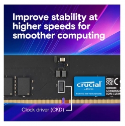 Crucial 64GB (2x32GB) DDR5 CUDIMM 6400MHZ CL52 Desktop PC Memory for Intel Core Ultra Processors AI PC CT2K32G64C52CU5