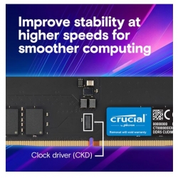 Crucial 128GB (2x64GB) DDR5 CUDIMM 6400MHZ CL52 Desktop PC Memory for Intel Core Ultra Processors AI PC CT2K64G64C52CU5