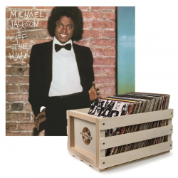 Crosley Record Storage Crate Michael Jackson Off The Wall Vinyl Album Bundle SM-88875189421-B