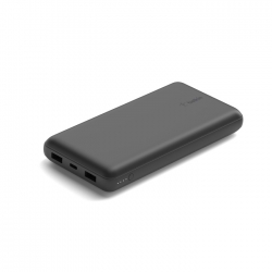 Belkin BoostCharge CCC-Certified 20k MAh Power Bank (Triple-Port) + Usb-c To Usb-a Cable - Black (BPB012btBK), 2x Usb-a, 1x Usb-c, 2 Years Warranty BPB012btBK