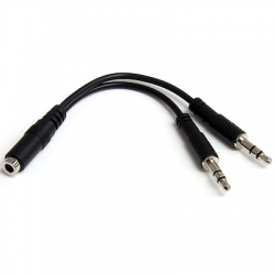 STARTECH.COM 3.5MM STEREO SPLITTER CABLE, 4-POSITION TO 2X 3-POSITION, F TO M, LTW MUYHSFMM