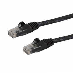 STARTECH.COM CAT6 ETHERNET CABLE 3M BLACK 650MHZ 100W SNAGLESS PATCH CORD LIFETIME WARR N6PATC3MBK