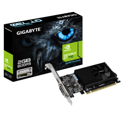 Gigabyte NVIDIA GeForce GT 730 GPU,  2GB GDDR5 64bit memory interface, 902MHz, Dual-link DVI-I / HDMI, PCI Express 2.0 x8 bus interface GV-N730D5-2GL1.0