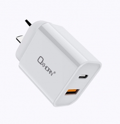 Oxhorn Wall Charger: USB Type-C and Type-A 3.0 Quick Charge 20W Charger NB-PD20