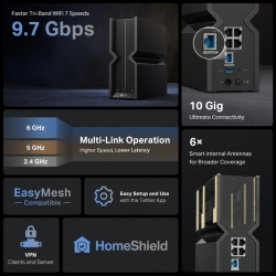 TP-Link Archer BE550 Pro BE9700 Tri-Band Wi-Fi 7 Router (WIFI7) Archer BE550 Pro