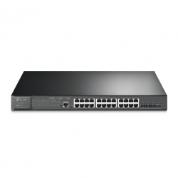 TP-Link JetStream 24-Port Gigabit and 4-Port 10GE SFP+ L2+ Managed Switch with 24-Port PoE+,RJ45/Micro-USB Console Port, 5-Year WTY TL-SG3428XMP