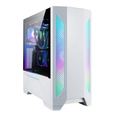 Lian-Li PC-LAN2W-White Mid-Tower: LANCOOL II W, E-ATX RGB Tempered Glass Side Case - WHITE,