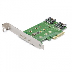 STARTECH.COM 3 PORT M.2 SSD ADAPTER CARD, PCIe(NVME), SATA M.2 (2), 2YR PEXM2SAT32N1