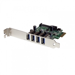 STARTECH.COM 4 PORT PCIe USB3.0 CARD, SATA POWER REQUIRED, UASP, 2YR PEXUSB3S4V