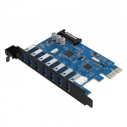 Orico PVU3-7U-V1 7 Ports USB3.0 PCI-Express x1 Expansion Card Adapter