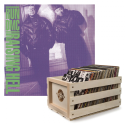 Crosley Record Storage Crate Run DMC Raising Hell Vinyl Album Bundle SM-88985438141-B