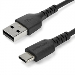 STARTECH.COM 1M USB2.0 TO USB-C CABLE, DURABLE, 60W CAPACITY, BLACK,LTW RUSB2AC1MB