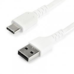 STARTECH.COM 2M USB2.0 TO USB-C CABLE, DURABLE, 60W POWER PASSTHROUGH, WHITE,LTW RUSB2AC2MW