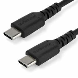 STARTECH.COM 1M USB-C 2.0 CABLE, DURABLE, 60W PASSTHROUGH, BLACK, LTW RUSB2CC1MB