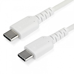 STARTECH.COM 1M USB-C 2.0 CABLE, DURABLE, 60W PASSTHROUGH, WHITE, LTW RUSB2CC1MW