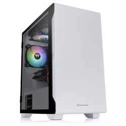 Thermaltake Mini Tower Case:S100 TG Tempered Glass Snow White 1x 120mm Fan, 1x USB 3.0, 2x USB 2.0, Supports: mATX/mini-ITX CA-1Q9-00S6WN-00