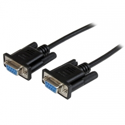 STARTECH.COM 1M BLACK DB9 RS232 SERIAL NULL MODEM CABLE F/F LIFETIME WARR SCNM9FF1MBK