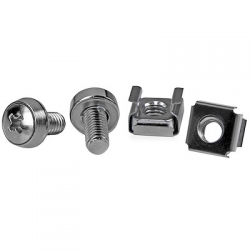 STARTECH.COM 50 PKG M6 MOUNTING SCREWS & CAGE NUTS FOR SERVER RACK CABINET LIFETIME WARR CABSCREWM6