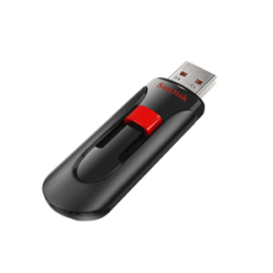 SanDisk Cruzer Glide USB Flash Drive, CZ60 128GB, USB2.0, Black, retractable design, 5Y (SDCZ60-128G-B35)