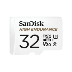 SanDisk High Endurance microSDHC Card,SQQNR 32G,UHS-I, C10, U3, V30, 100MB/s R, 40MB/sW,SD adaptor,2Y (SDSQQNR-032G-GN6IA)