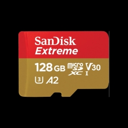 SanDisk SDSQXAA-128GMICRO SD: 128GB Extreme microSDXC UHS-I Card R 190mb/s, W 90mb/s