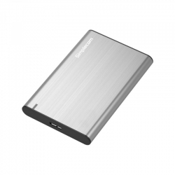 Simplecom 2.5" SATA Enclosure, USB 3.1 Type-C (USB-C), Aluminium -SE221-Silver