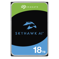 SEAGATE SKYHAWK SURVEILLANCE AI INTERNAL 3.5" SATA DRIVE, 18TB, 6GB/S, 7200RPM, 3YR WTY ST18000VE002-S