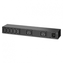 Apc - Schneider Rack PDU. Basic. 0U/1U. 100-240V/20A. 220-240V/16A. (7) C13. (2) C19 AP6120A