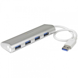 STARTECH.COM 4 PORT PORTABLE USB 3.0 HUB W/ BUILT-IN CABLE - TRAVEL USB HUB 2 YR ST43004UA