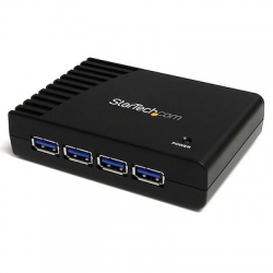 STARTECH.COM 4 PORT BLACK SUPERSPEED USB 3.0 HUB - 4 PORT USB 3.0 HUB 2 YR ST4300USB3
